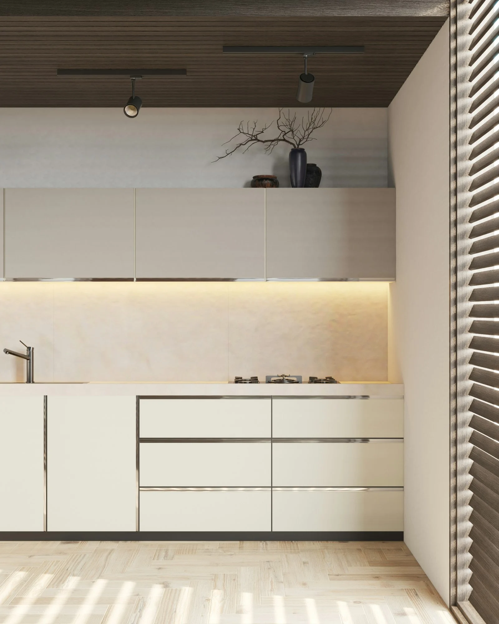 [PLACEHOLDER — client project photo] Contemporary luxury kitchen with marble island
