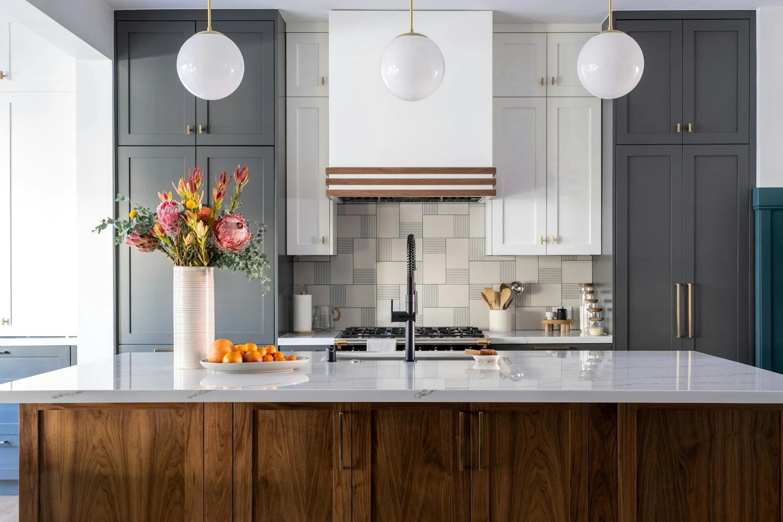 [PLACEHOLDER — client project photo] Transitional kitchen in warm neutrals